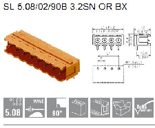 魏德米勒(WEIDMULLER)　PCB产品　SL 7.62/03/180B 3.2 SN OR BX